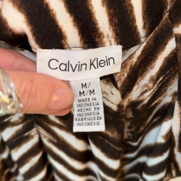 Calvin Klein Zebra Print Flowy Shirt - Picture 3 of 5
